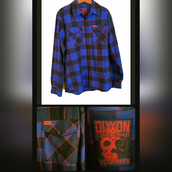 DIXXON FLANNEL JASON VOORHEES XL SHIRT NEW - Picture 3 of 6